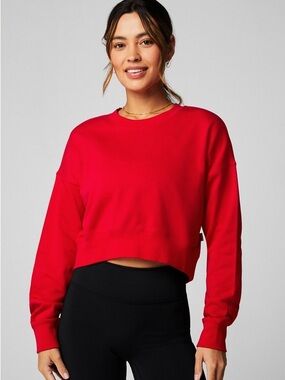 Fabletics Year Round Terry Cropped Sweatshirt